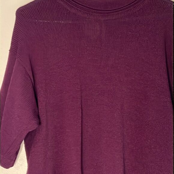 Vintage Helen Hsu Purple Short Sleeve Top Size  1X - Picture 5 of 10